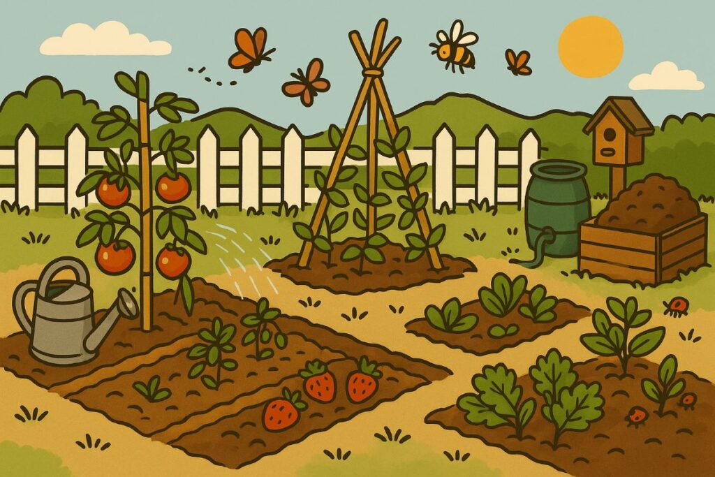 Gartenarbeit im Juni
