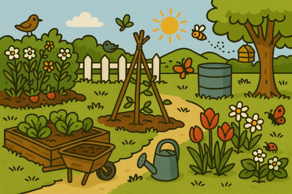 Gartenarbeit im Mai