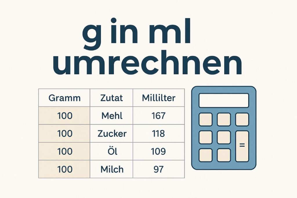 g in ml umrechnen