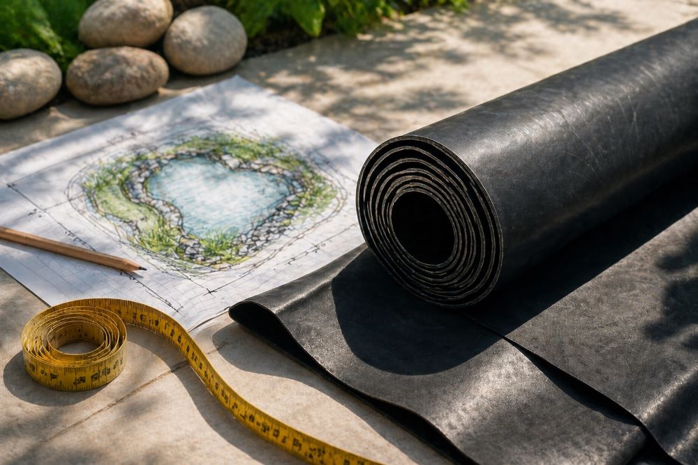 Teichfolien Größe Rechner