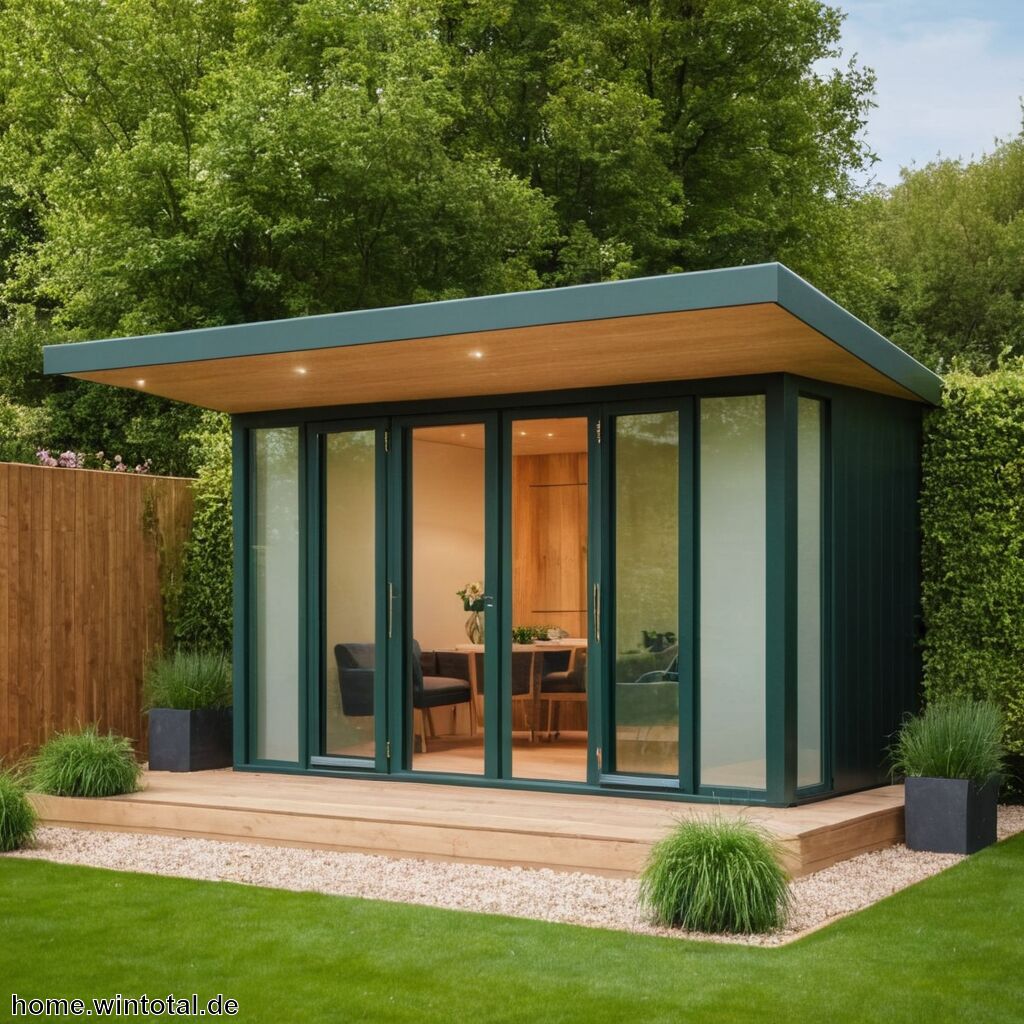 Gartenhaus als Büro - So klappt die Arbeit im Grünen