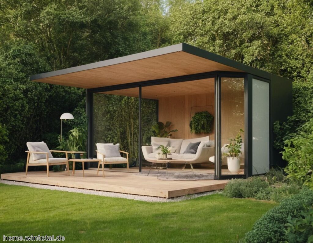 Gartenhaus als Büro - So klappt die Arbeit im Grünen