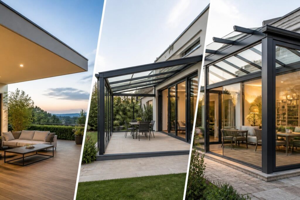 Terrassenanbau, Glasvorbau oder Wintergarten: Die Unterschiede im Vergleich